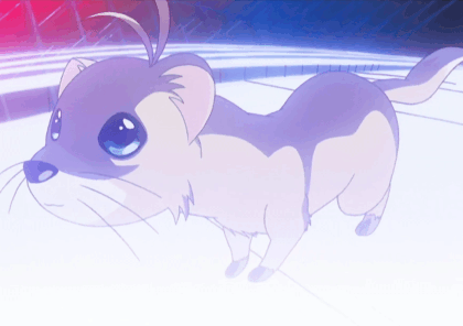 A gif of an anime ferret.